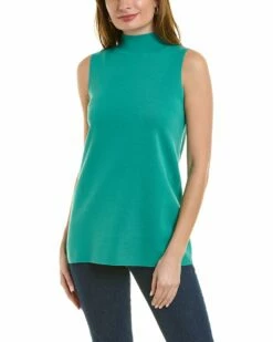 Lafayette 148 New York Mock Neck Tank Women Tops