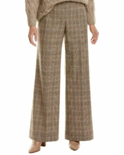 Lafayette 148 New York Dalton Wool-Blend Wide Leg Pant Women Pants