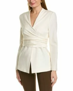 Lafayette 148 New York Francois Silk-Blend Blazer Women Suits & Separates