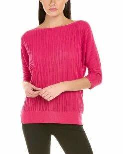 Lafayette 148 New York Plisse Sweater Women Sweaters & Knits