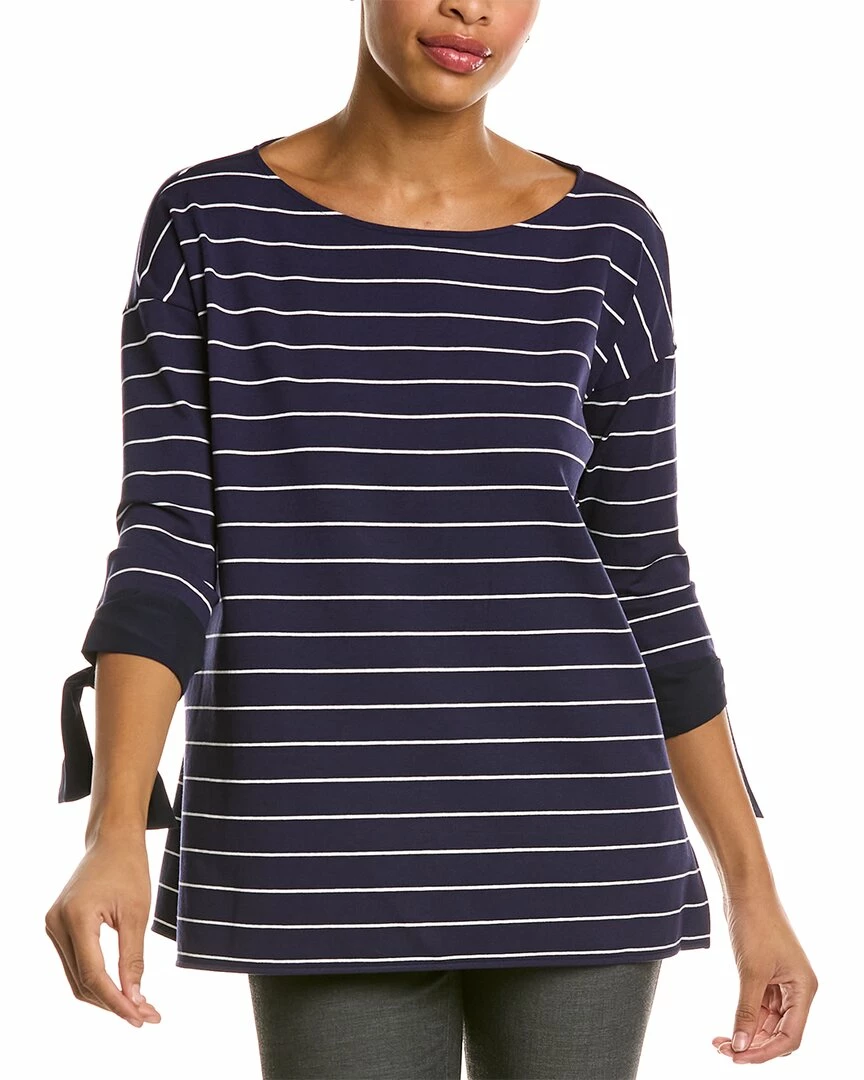 Lafayette 148 New York Mulberry Stripe Shirt Women Sweaters & Knits