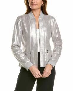 Lafayette 148 New York Suede Jacket Women Outerwear