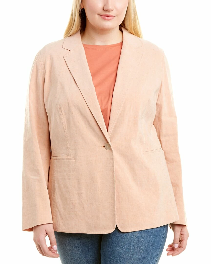 Lafayette 148 New York Plus Lyndon Linen-Blend Jacket Women Suits & Separates