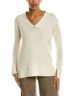Lafayette 148 New York Smoothspun Silk & Cashmere-Blend Sweater Women Sweaters & Knits