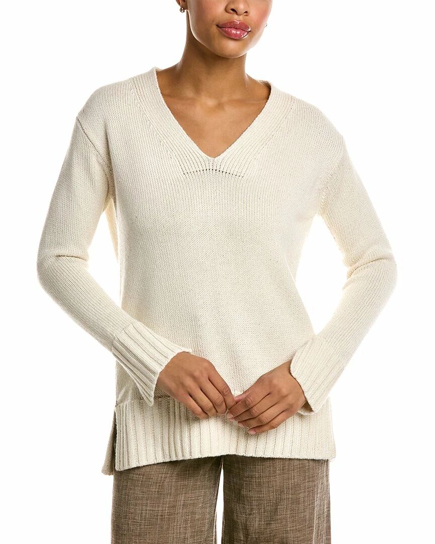 Lafayette 148 New York Smoothspun Silk & Cashmere-Blend Sweater Women Sweaters & Knits - Image 2