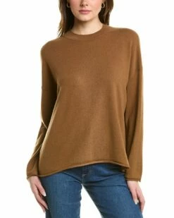 Lafayette 148 New York Petite Dropped-Shoulder Cashmere Sweater Women Sweaters & Knits