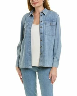 Lafayette 148 New York Ezra Shirt Jacket Women Tops