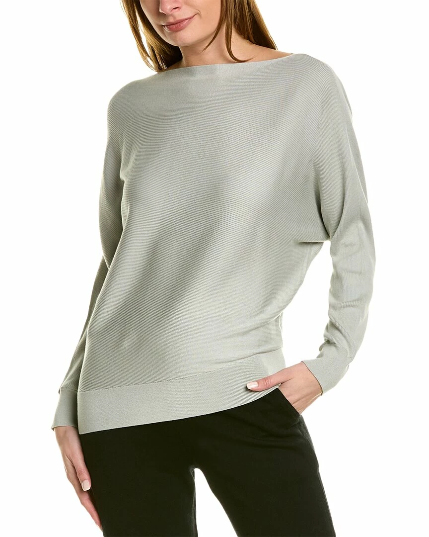 Lafayette 148 New York Ribbed Asymmetric Silk-Blend Sweater Women Sweaters & Knits
