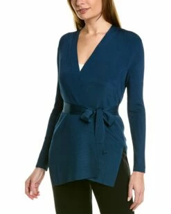 Lafayette 148 New York Belted Rib Cardigan Women Sweaters & Knits