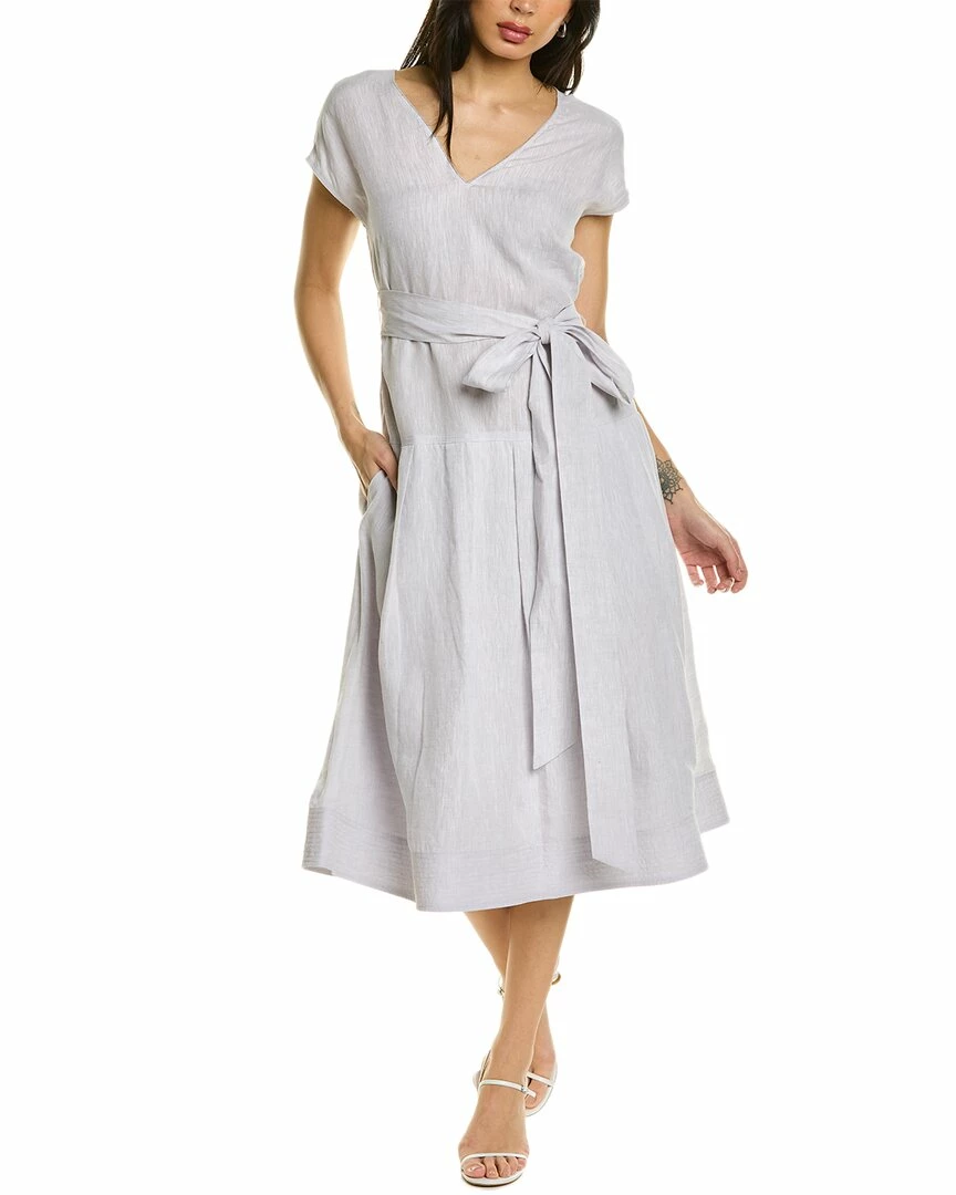 Lafayette 148 New York Remington Linen A-Line Dress Women Dresses