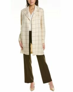 Lafayette 148 New York Anders Linen-Blend Coat Women Outerwear