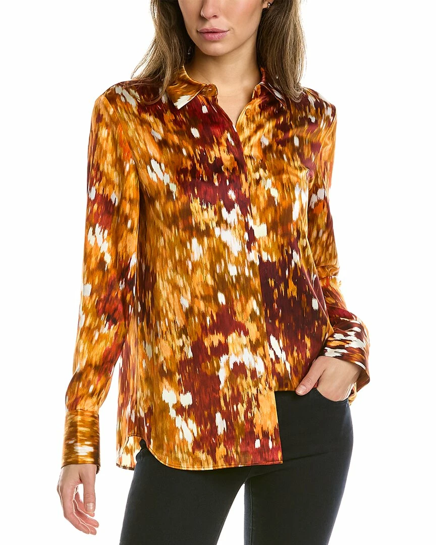 Lafayette 148 New York Scottie Wool & Silk-Blend Blouse Women Tops