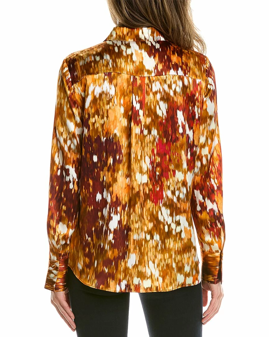 Lafayette 148 New York Scottie Wool & Silk-Blend Blouse Women Tops - Image 2