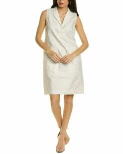 Lafayette 148 New York Rudy Linen-Blend Shift Dress Women Dresses