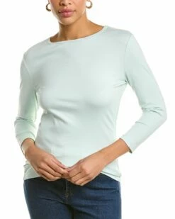 Lafayette 148 New York 3/4 Sleeve T-Shirt Women Tops