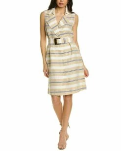 Lafayette 148 New York Florence Linen-Blend Shift Dress Women Dresses