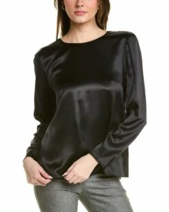 Lafayette 148 New York Adela Silk Blouse Women Tops