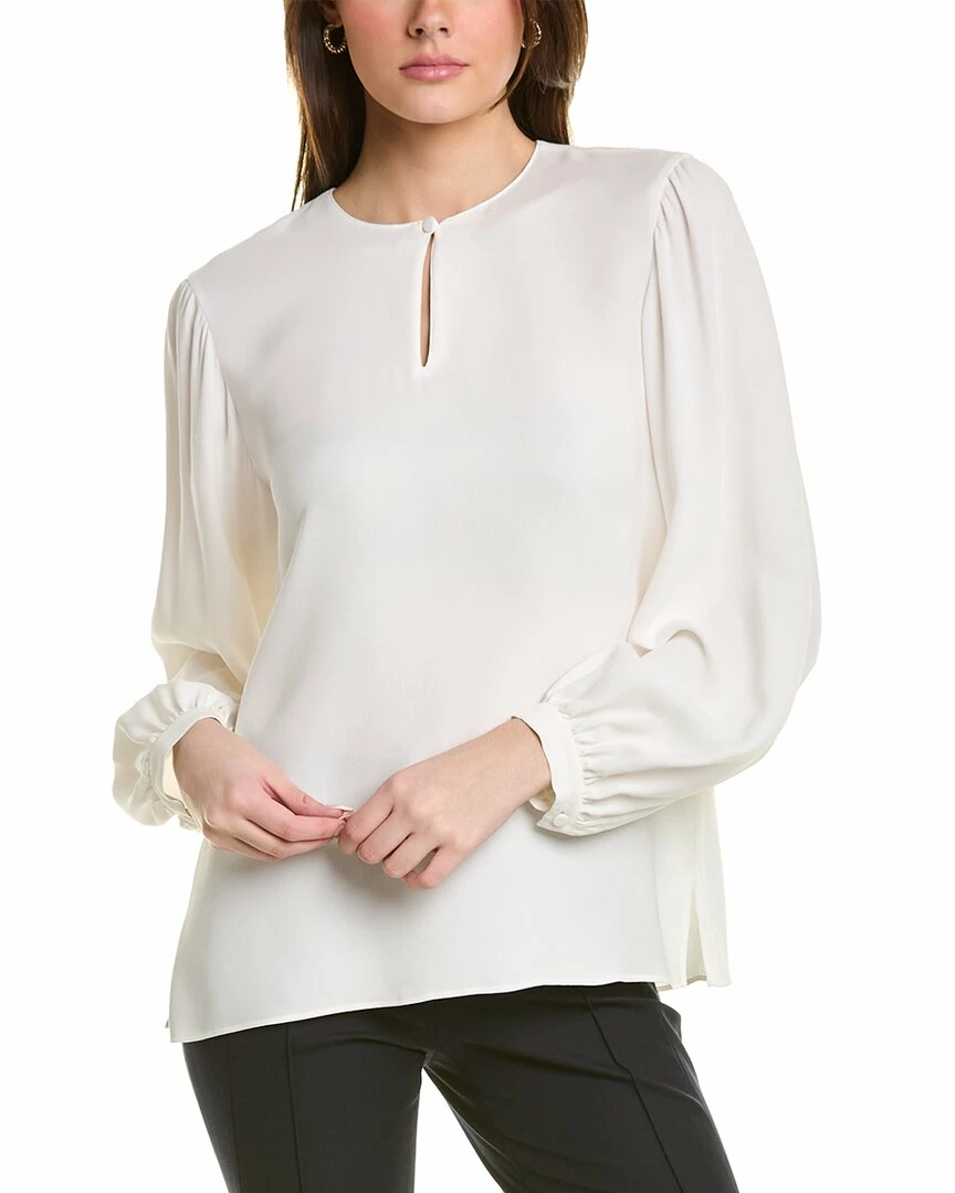 Lafayette 148 New York Layton Silk Blouse Women Tops