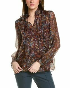 Lafayette 148 New York Harlan Blouse Women Tops