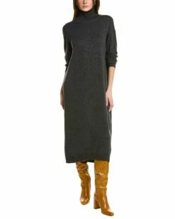 Lafayette 148 New York Dropped-Shoulder Wool Sweaterdress Women Dresses