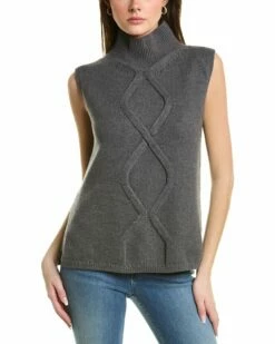 Lafayette 148 New York Cable Wool Turtleneck Women Sweaters & Knits