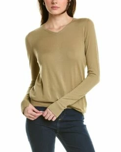 Lafayette 148 New York V-Neck Wool Sweater Women Sweaters & Knits