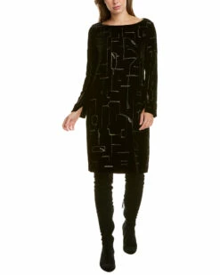 Lafayette 148 New York Cressida Silk-Blend Shift Dress Women Dresses