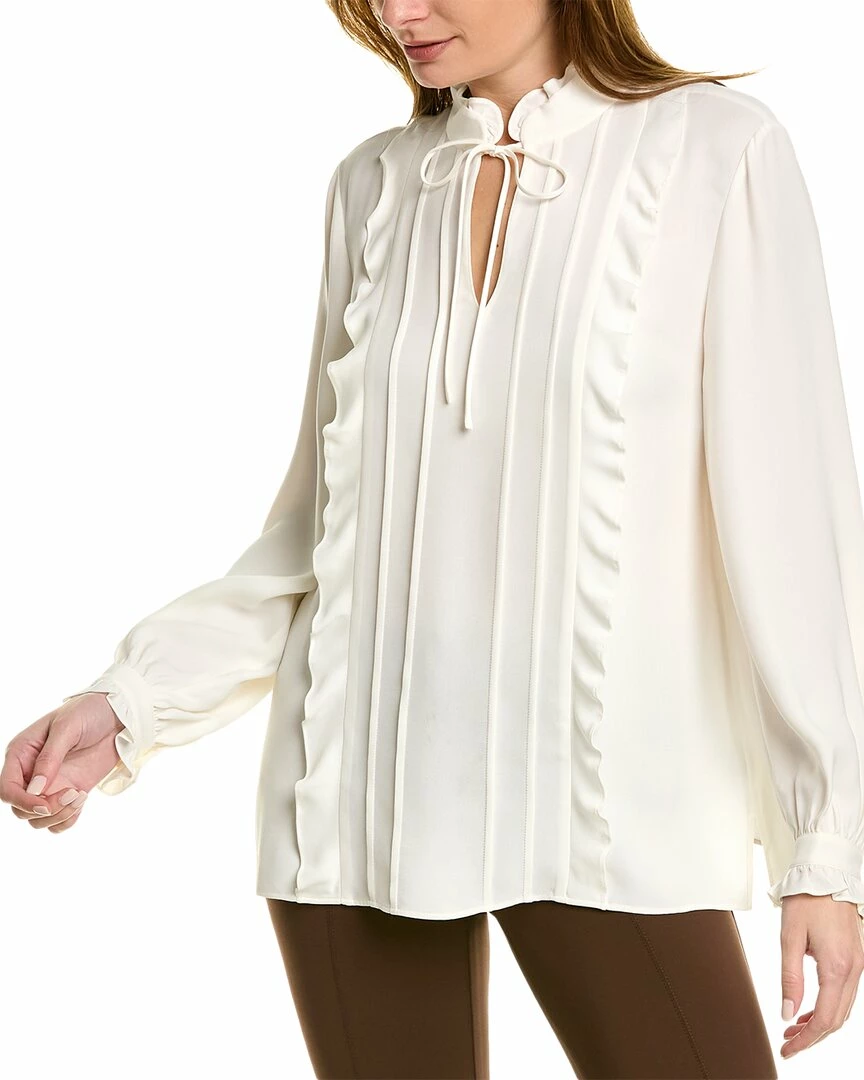 Lafayette 148 New York Harlan Silk Blouse Women Tops