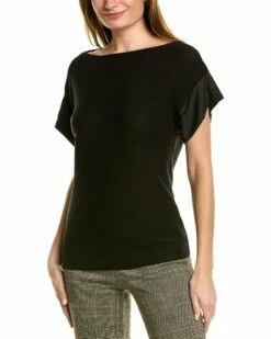 Lafayette 148 New York Relaxed Boatneck Linen Sweater Women Sweaters & Knits