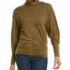 Lafayette 148 New York Tapered Waist Wool-Blend Turtleneck Sweater Women Sweaters & Knits