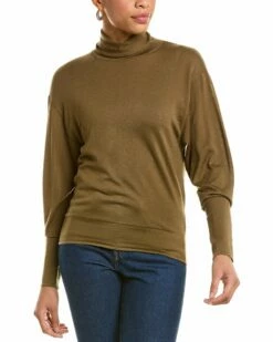 Lafayette 148 New York Tapered Waist Wool-Blend Turtleneck Sweater Women Sweaters & Knits