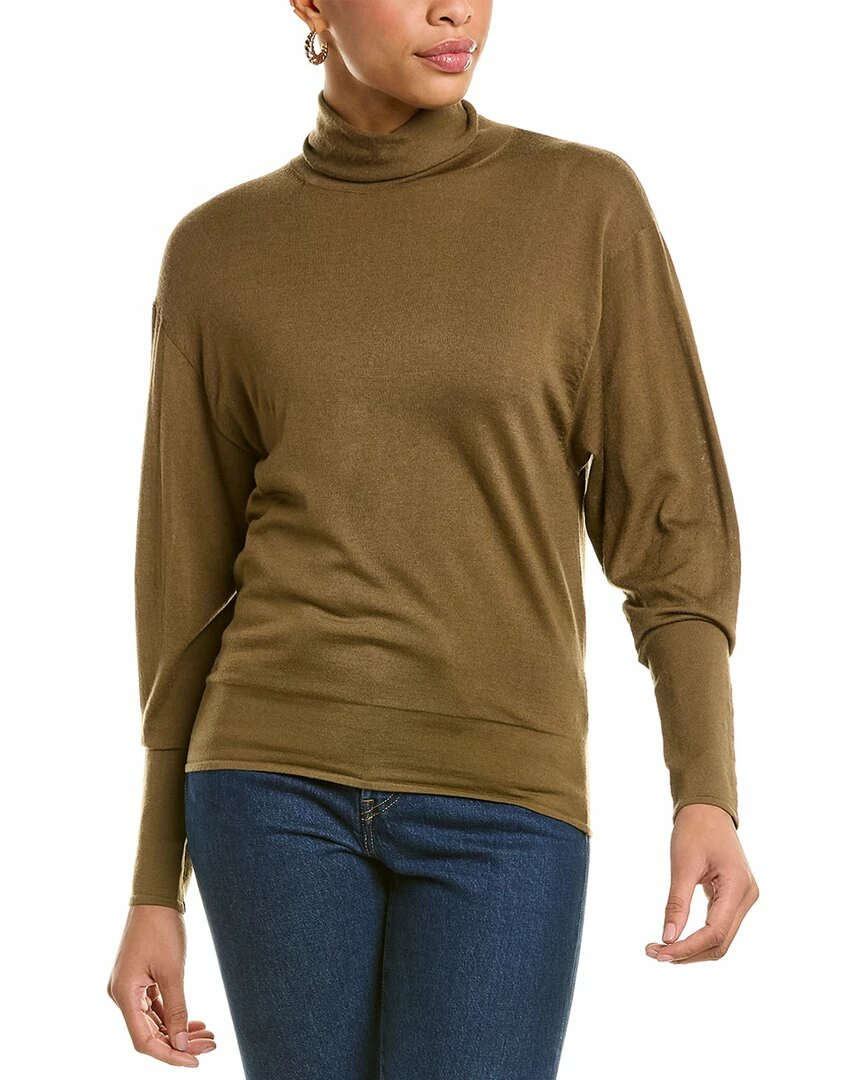 Lafayette 148 New York Tapered Waist Wool-Blend Turtleneck Sweater Women Sweaters & Knits