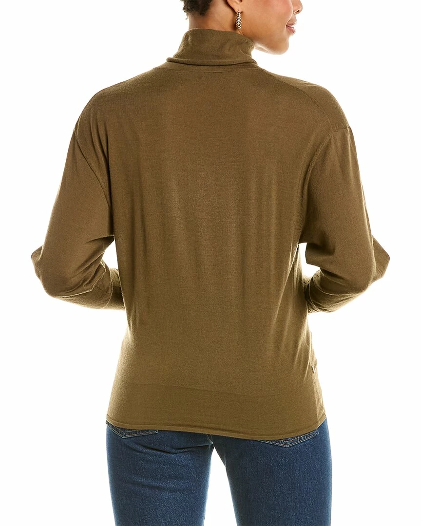 Lafayette 148 New York Tapered Waist Wool-Blend Turtleneck Sweater Women Sweaters & Knits - Image 2