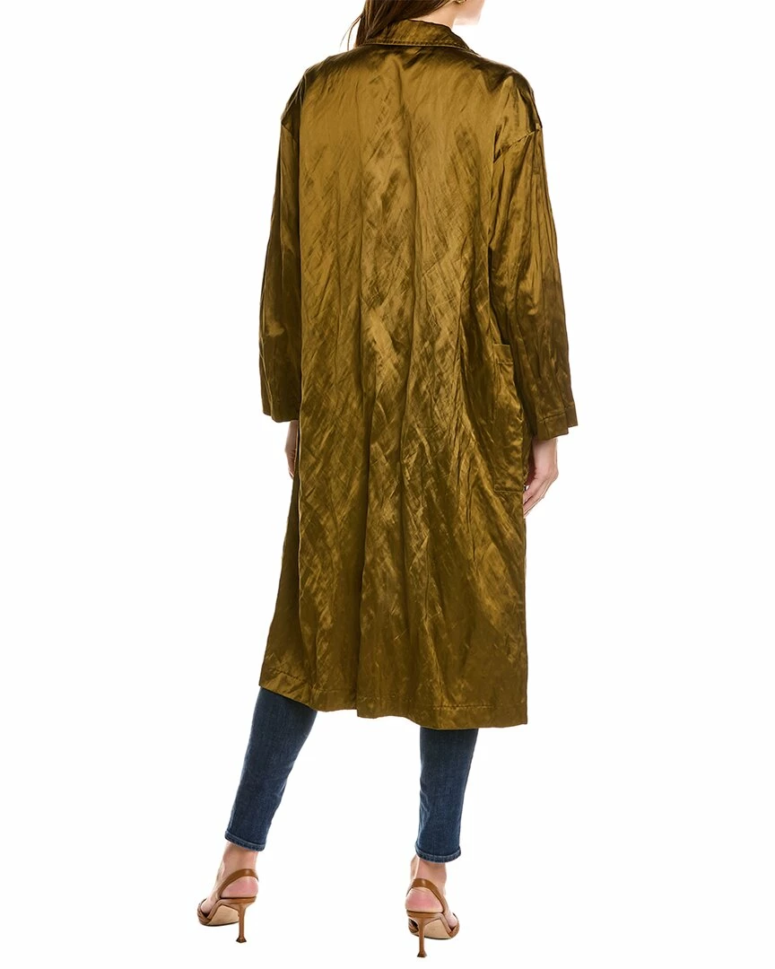 Lafayette 148 New York Crushed Satin Coat Women Outerwear - Image 2