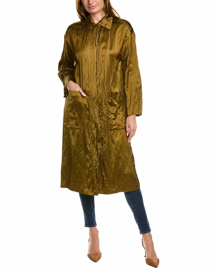 Lafayette 148 New York Crushed Satin Coat Women Outerwear - Image 3