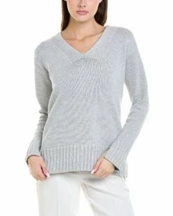 Lafayette 148 New York Smoothspun Silk & Cashmere-Blend Sweater Women Sweaters & Knits