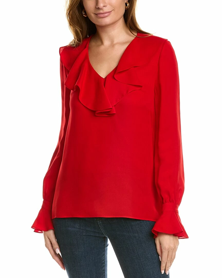 Lafayette 148 New York Sana Silk Blouse Women Tops