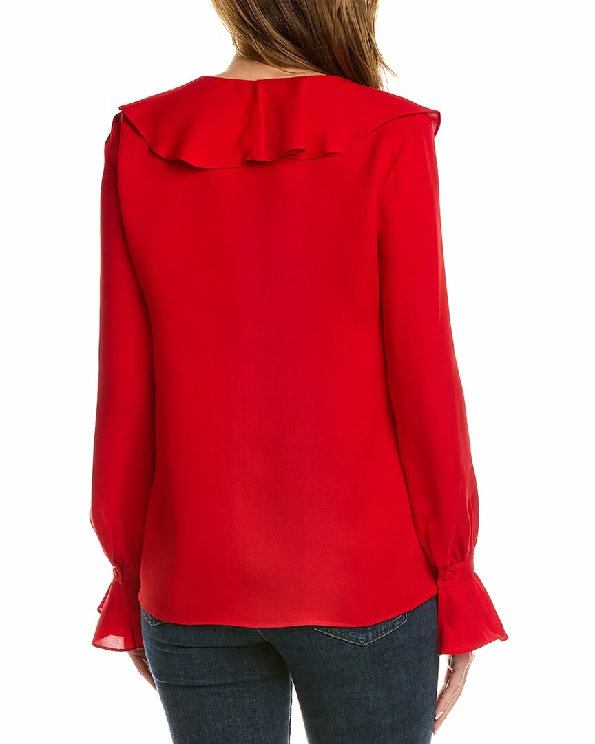 Lafayette 148 New York Sana Silk Blouse Women Tops - Image 2