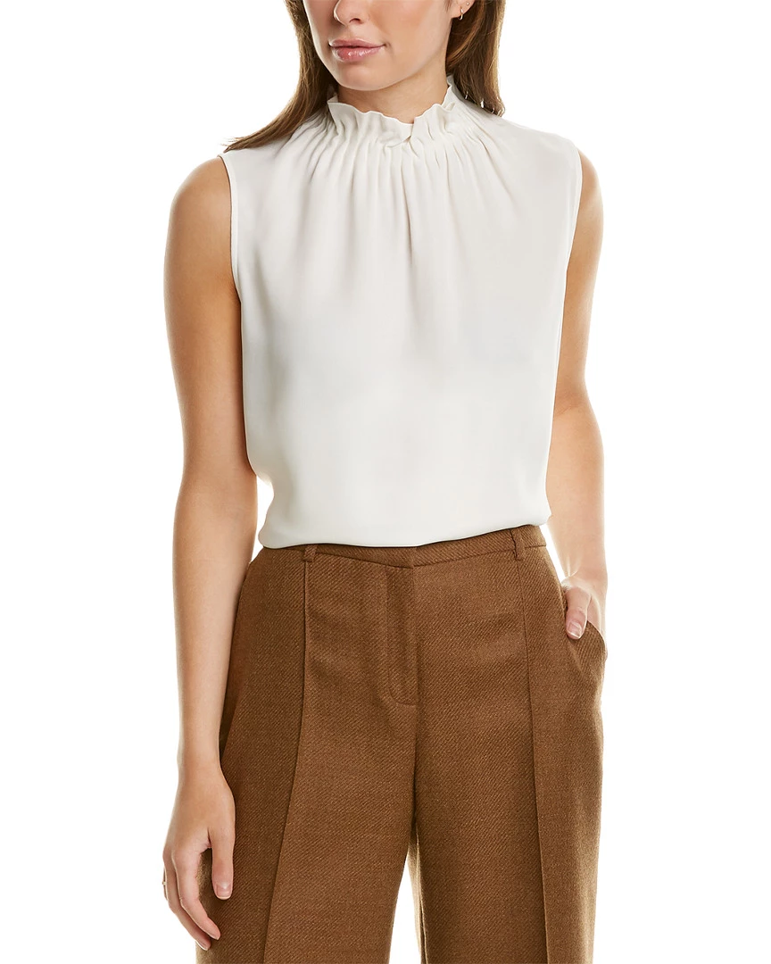 Lafayette 148 New York Percy Silk Blouse Women Tops