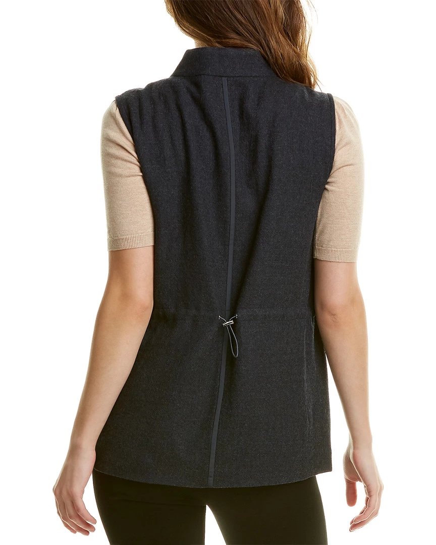 Lafayette 148 New York Edison Wool-Blend Vest Women Outerwear - Image 2