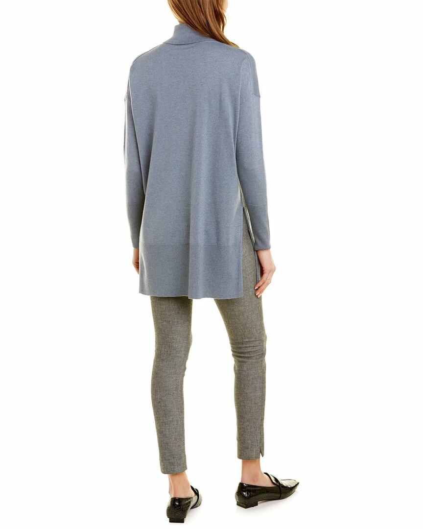 Lafayette 148 New York Turtleneck Cashmere & Silk-Blend Tunic Women Sweaters & Knits - Image 2