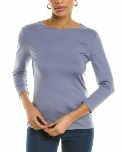 Lafayette 148 New York 3/4 Sleeve T-Shirt Women Tops