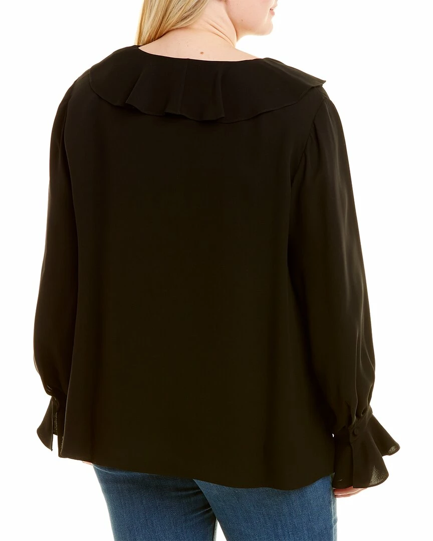 Lafayette 148 New York Plus Sana Silk Blouse Women Tops - Image 2