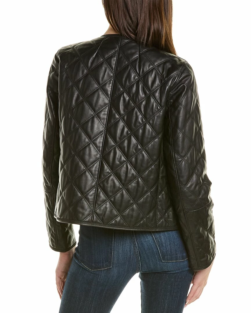 Lafayette 148 New York Alden Leather Jacket Women Outerwear - Image 2