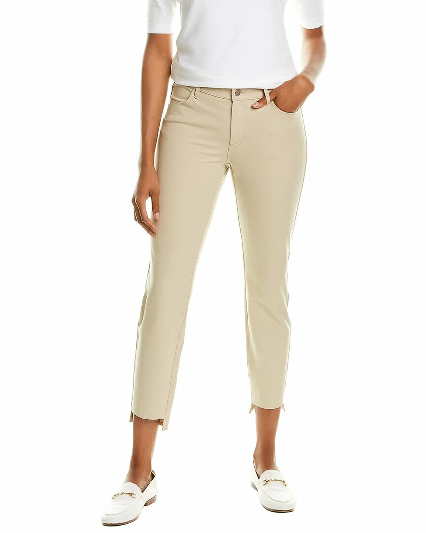 Lafayette 148 New York Mercer Step Hem Jean Women Pants Khaki - Image 7