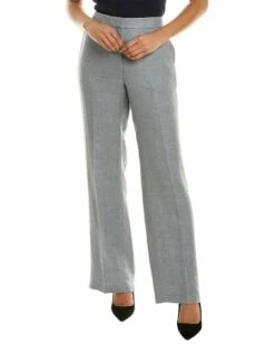 Lafayette 148 New York Dalton Full Leg Linen Pant Women Pants