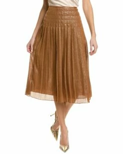 Lafayette 148 New York Kessler Pleated Skirt Women Skirts