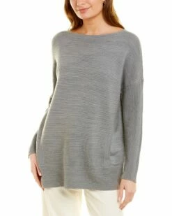 Lafayette 148 New York Bateau Neck Wool Sweater Women Sweaters & Knits