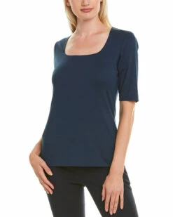 Lafayette 148 New York Square Neck T-Shirt Women Sweaters & Knits